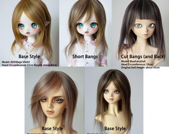 モヘア糸 BJD ドール用ウィッグ 頭囲14cm～24cm ドール用 - Etsy 日本