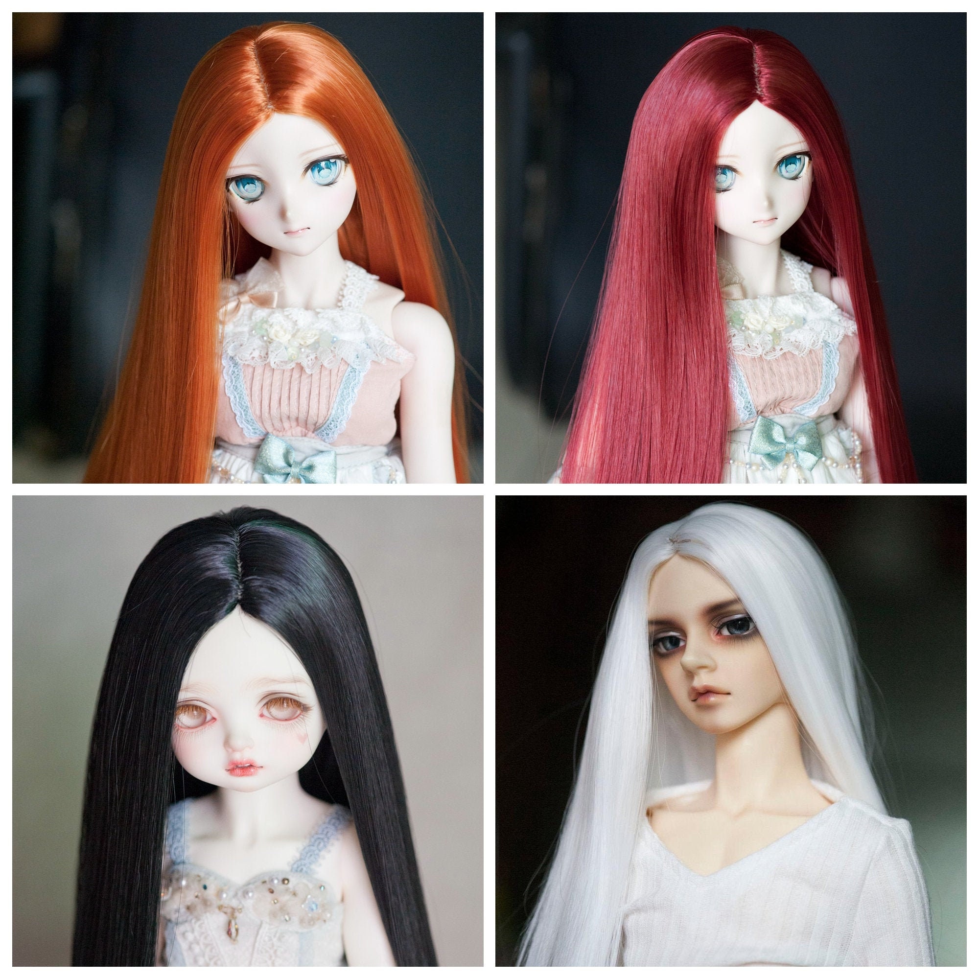 All Size Free Style Fur Doll Wig 19 Colors for BJD Pullip Blythe