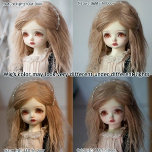 Custom Mohair Wig for BJD Pullip Blythe Dolls SD Msd Yosd American Girl Size from 14cm to 31cm Tibetan Mohair Doll Wig over 40 Colors image 4