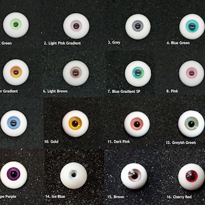 Resin Doll Eyes 10/12/14/16/18/20mm for BJD Doll Volks Dollfie FairyLand Luts Dollshe Azone Obitsu Custom Resin Clay Simple Crystal Eyeball