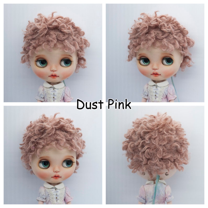 Cute Curly Short Doll Wig for Dollfie BJD SD MSD FairyLand FeePle60 Minifee Pullip Blythe Doll All Sizes Fake Fur 6 Colors Available image 3