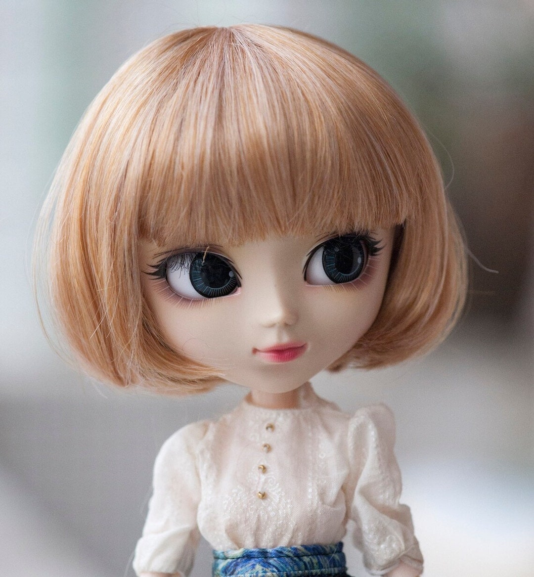 9インチ〜10インチ ドール ウィッグ ショート系まとめ　茶など 9～10インチ BJD ドール用ウィッグ：フリンジ付きショートボブ - Etsy 日本