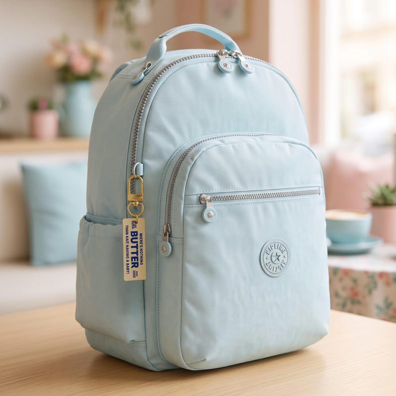 Llavero personalizado con forma de bolsa de mantequilla a granel. Recuerdo personalizado para viaje de chicas. Regalo para grupo de amigas. Idea de regalo para compañero de trabajo que se va. imagen 4