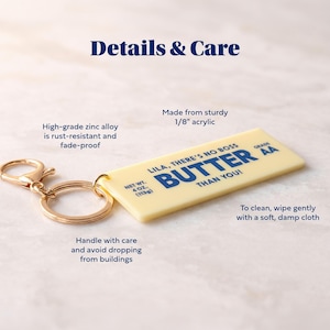 Llavero personalizado con forma de bolsa de mantequilla a granel. Recuerdo personalizado para viaje de chicas. Regalo para grupo de amigas. Idea de regalo para compañero de trabajo que se va. imagen 5