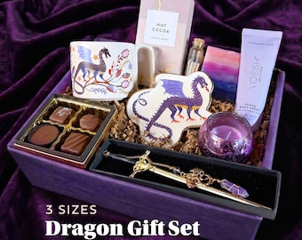 Dragon Sword Fantasy Book Lover Gift for Her Christmas Mug Cozy Self Care Basket Birthday Present Bookish Friend Metal Bookmark Romantasy