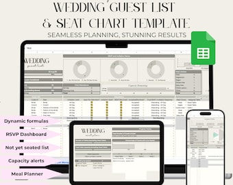 Wedding Guest List & Seating Plan | Google Sheets, RSVP Tracker