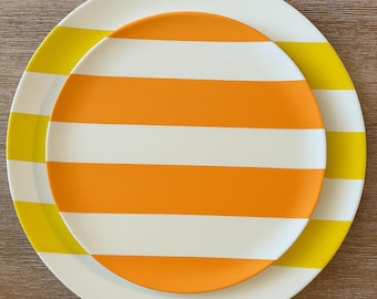 Natural Bamboo Fiber Plates – Sustainable, BPA-Free Tableware for Home or Outdoor Dining, Plates for Kids, Set of 2, Size 8&10 inches