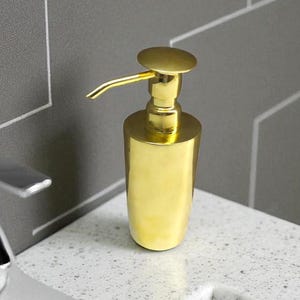 Unlacquered Brass Soap Dispenser, Dispenser Pump, Countertop Soap Dispenser For Kitchen Sink