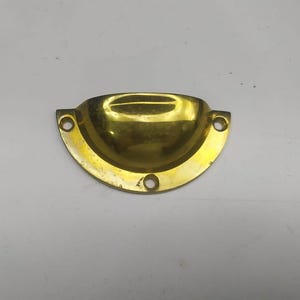 Brass Kitchen Cup Handles, Handmade Cabinet Knobs, Unlacquered Brass Cup Pull Handles (Pack of