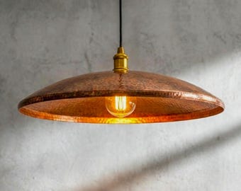 Hammered Solid Copper Pendant Light