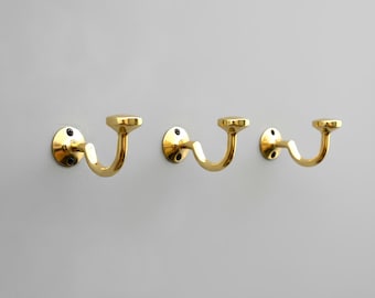 Unlacquered Brass Sets Of Hooks For Wall And Door