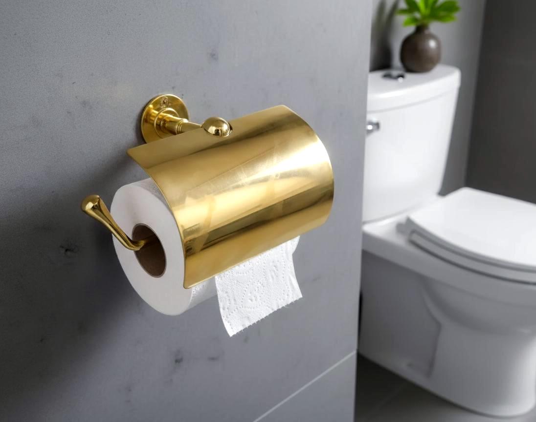 Toilettenpapierhalter Aus Messing – Vintage-Design, 14 Cm Hoch, Fürs Badezimmer