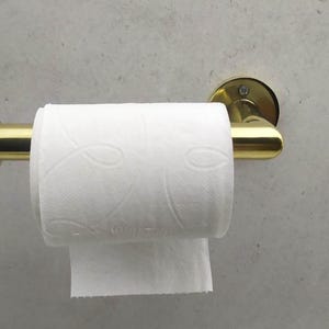 Unlacquered brass Toilet Paper Holder, Toilet Roll Holder for Bathroom, Kitchen, Washroom Wall Mount Farmhouse Bathroom Paper Hol