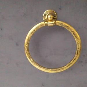 Solid Brass Towel Ring: Wall Mounted Bathroom Hand Towel Holder