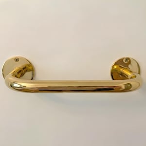 Handgemaakte gehamerde ongelakte messing handdoekbeugel - Marokkaans design