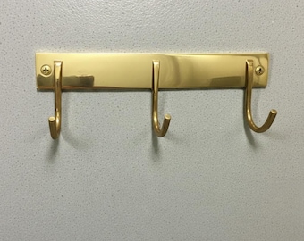 Gancho de parede em latão sem laca feito à mão - Fabricado no Marrocos