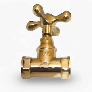 Handmade Solid Brass Faucet Handle with Valve - US Plumbing