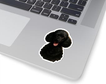 Black Poodle Sticker: Glossy Vinyl Decal for Dog Lovers