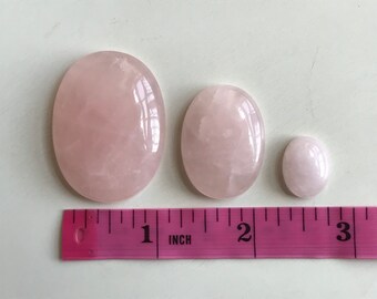 Loose Gemstone Cabochons SKU-Rq7 Rose Quartz Pear Flat Back Cabochon 25 Pieces Rose Quartz Cabochon 13x10mm Each