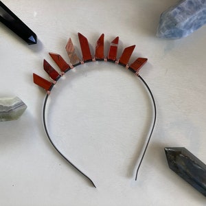 Red Jasper Crystal Crown / Birthday Tiara / Wedding Tiara / Festival Crown / Healing Crystals / Chakra Crown