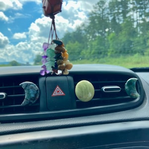 Crystal Car Vent Clip / Crystal Vent Clip / Home Decor / New Driver Gift / Crystal Car Charm Accessories / Single or Set of 3 / Witchy Gifts