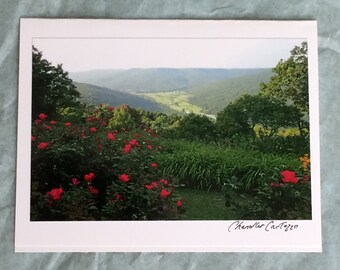 Tennessee Mountain View Notecard: Beersheba Springs Rose Garden