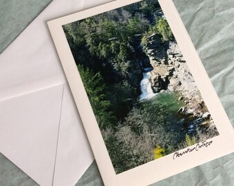Linville Falls / Blue Ridge Parkway Karte mit Umschlag