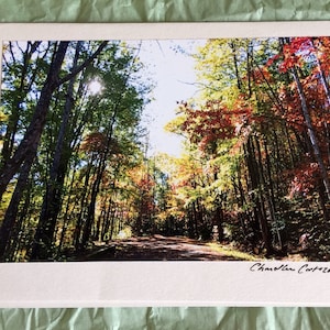 Parque Nacional das Grandes Montanhas Fumegantes / Outono nas Smoky Mountains / Cores do Outono / Presente para o Caminhante / Cartão de Notas em Branco com o Cenário do Tennessee com Envelope