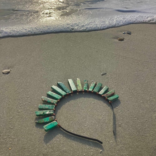 Imperial Jasper Crystal Crown / Birthday Tiara / Wedding Tiara