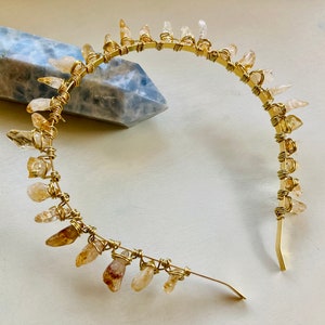 Citrine Crystal Crown / Birthday Tiara / Wedding Tiara / Festival Crown / Healing Crystals / November Birthstone