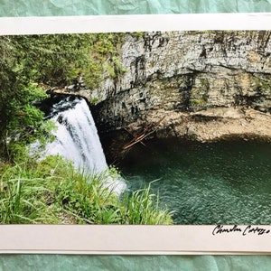 Tarjeta con cascadas de Fall Creek / Parque estatal de Tennessee / Tennessee escénico / Tarjeta con nota en blanco con sobre / Tarjeta de felicitación / Tarjeta de cumpleaños