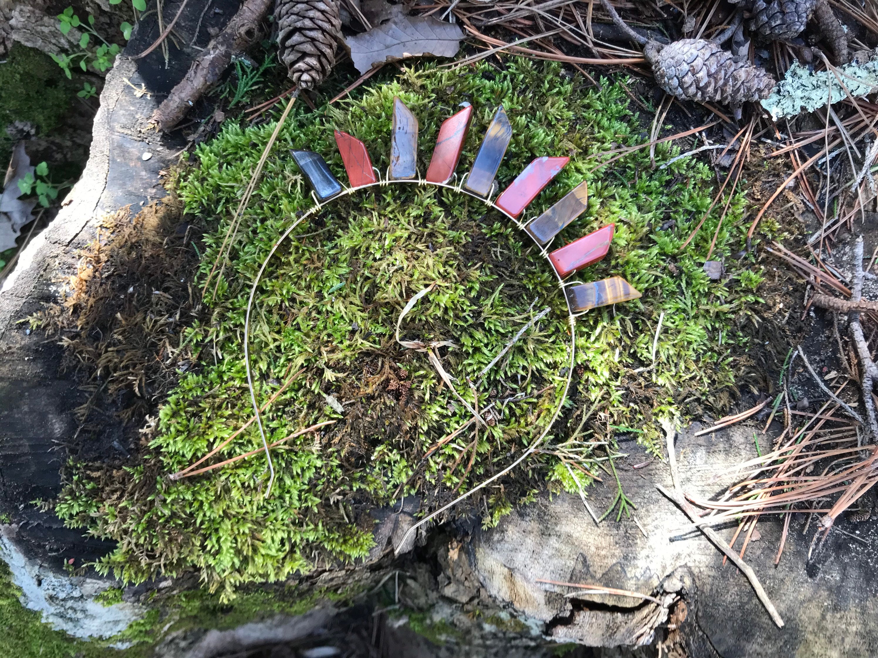 Imperial Jasper Crystal Crown / Birthday Tiara / Wedding Tiara