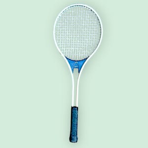 Head Blue Metal Vintage Tennis Racket | vintage tennis racket | metal tennis racket | racket wall decor | game room | vintage tennis decor