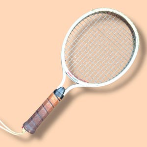 Sportcraft Vintage White Metal Racquetball Racquet | Vintage Racket | Sports Decor |  tennis decor | Racquetball Memorabilia