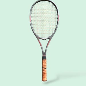 Head Magnum Plus Vintage Graphite Gray Red Tennis Racket | Gray Metal Racket | tennis playing Racket | racket wall decor | vintage tennis