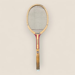 Crown Sporting Goods Brisbane 1970s Vintage Wooden Tennis Racket | Antique Racket | Vintage Racket | Vintage Tennis Decor | Rackets for wall