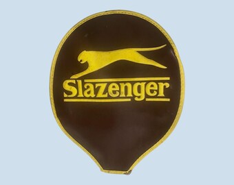 Vintage brown Slazenger Racket cover | retro case | tennis gift | preppy decor | sports souvenir | 50s collegiate | vintage tennis | US open