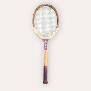 Wilson Court Star Don Budge 1950s Vintage Wooden Tennis Racket | Classic Tennis | Antique Racket | Vintage Racket | Vintage Tennis Decor