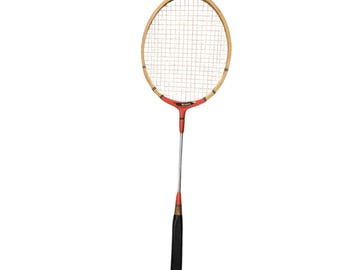 Regent Vintage Wood and Metal Badminton Racquet | Vintage wooden racket | vintage tennis decor | antique badminton racket | red wall decor