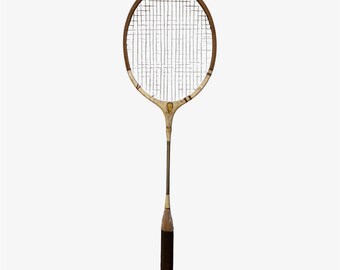 Golden Eagle Vintage Don Budge Wood and Metal Badminton Racquet | Vintage wood racket | vintage tennis decor | antique badminton racket