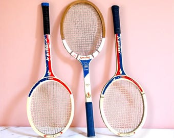 Vintage wooden tennis racket | Single {CHOICE}  | Slazenger | Spalding | Antique rackets | US Open | tennis wall display | racket wall