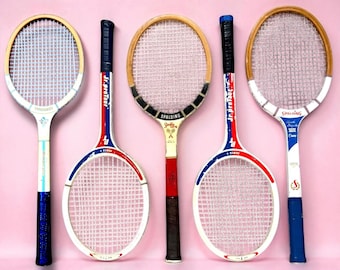 Vintage wooden tennis racket | Single {CHOICE}  | Slazenger | Spalding | Tennis Rackets | US Open | tennis wall display | racket wall