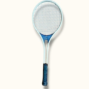 Head Blue Metal Vintage Tennis Racket | vintage tennis racket | metal tennis racket | racket wall decor | game room | vintage tennis decor