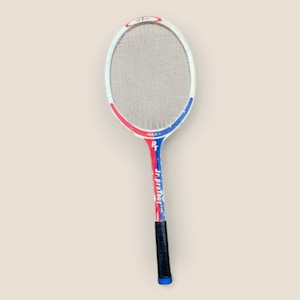 JR. Pro Tour Vintage Wooden Tennis Racket | Classic Tennis Racket Wall Decor | White Racket | Vintage Racket | Vintage Tennis Decor