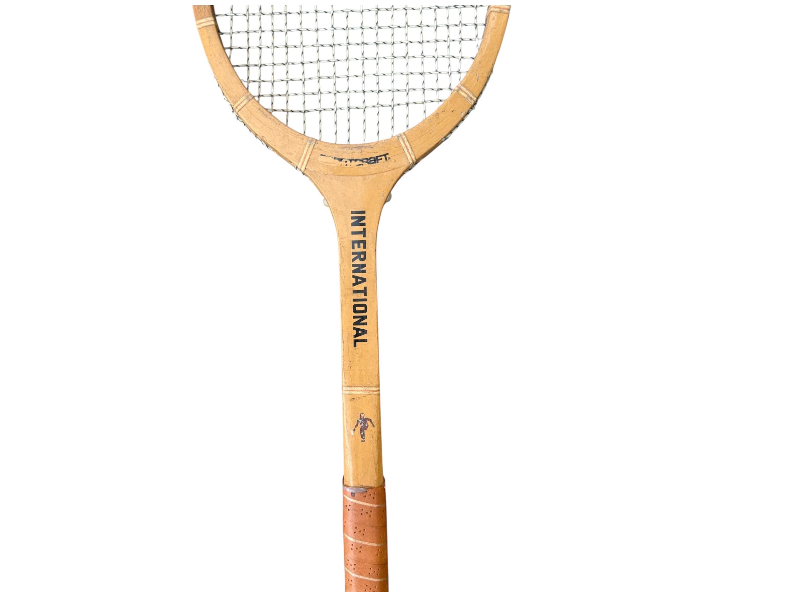 Organic Tennis Rackets Sportscraft International Vintage Wooden Tennis Racket | Natural Wood ...