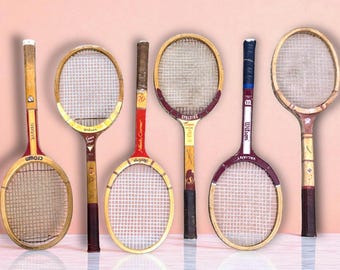 Vintage wooden tennis racket | Single {CHOICE}  | Slazenger | Spalding Wilson Rawlings Crown | Tennis Rackets | US Open | tennis racket wall