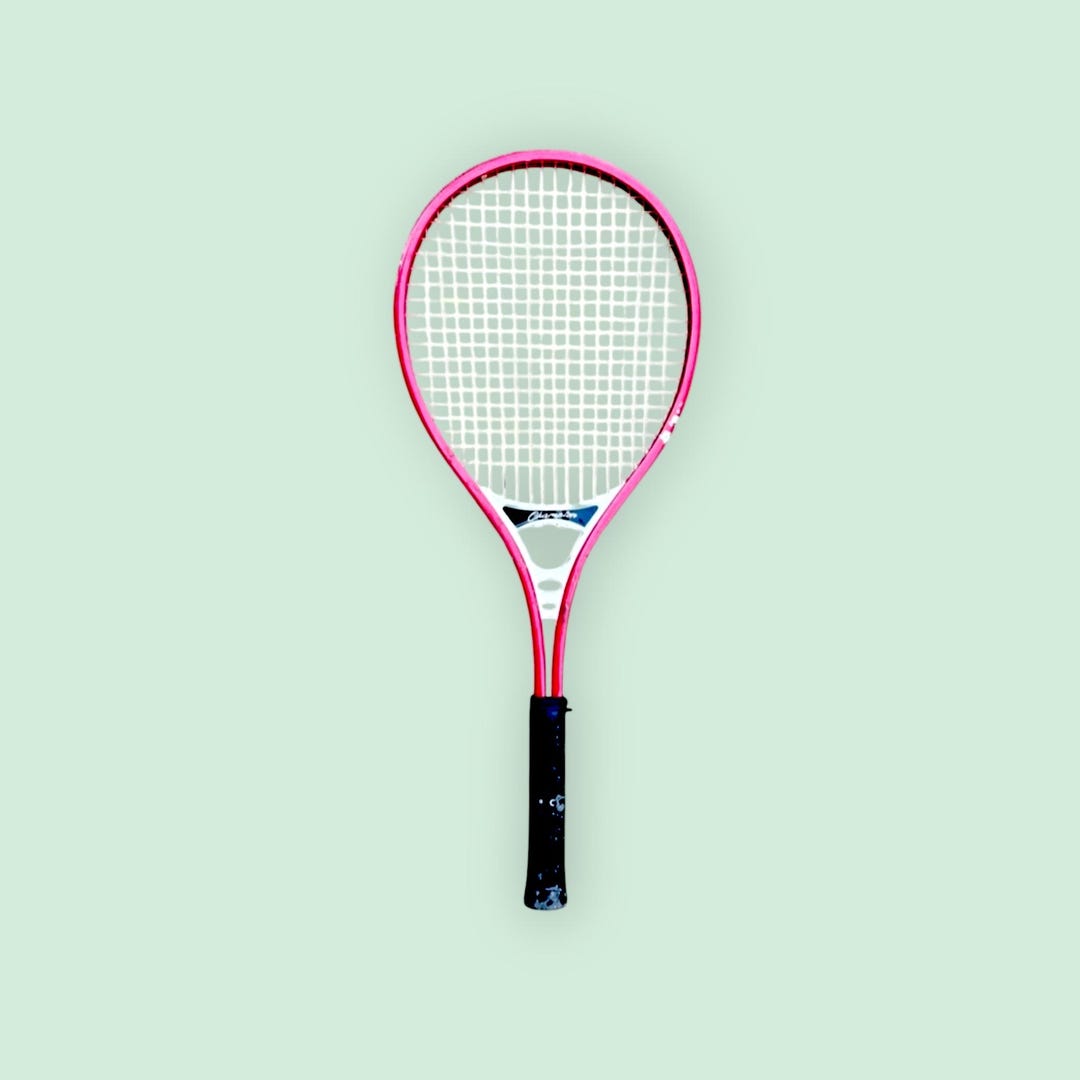 Il Racket Champion Red Metal Vintage Tennis Racket With Red Handle | Vintage ...