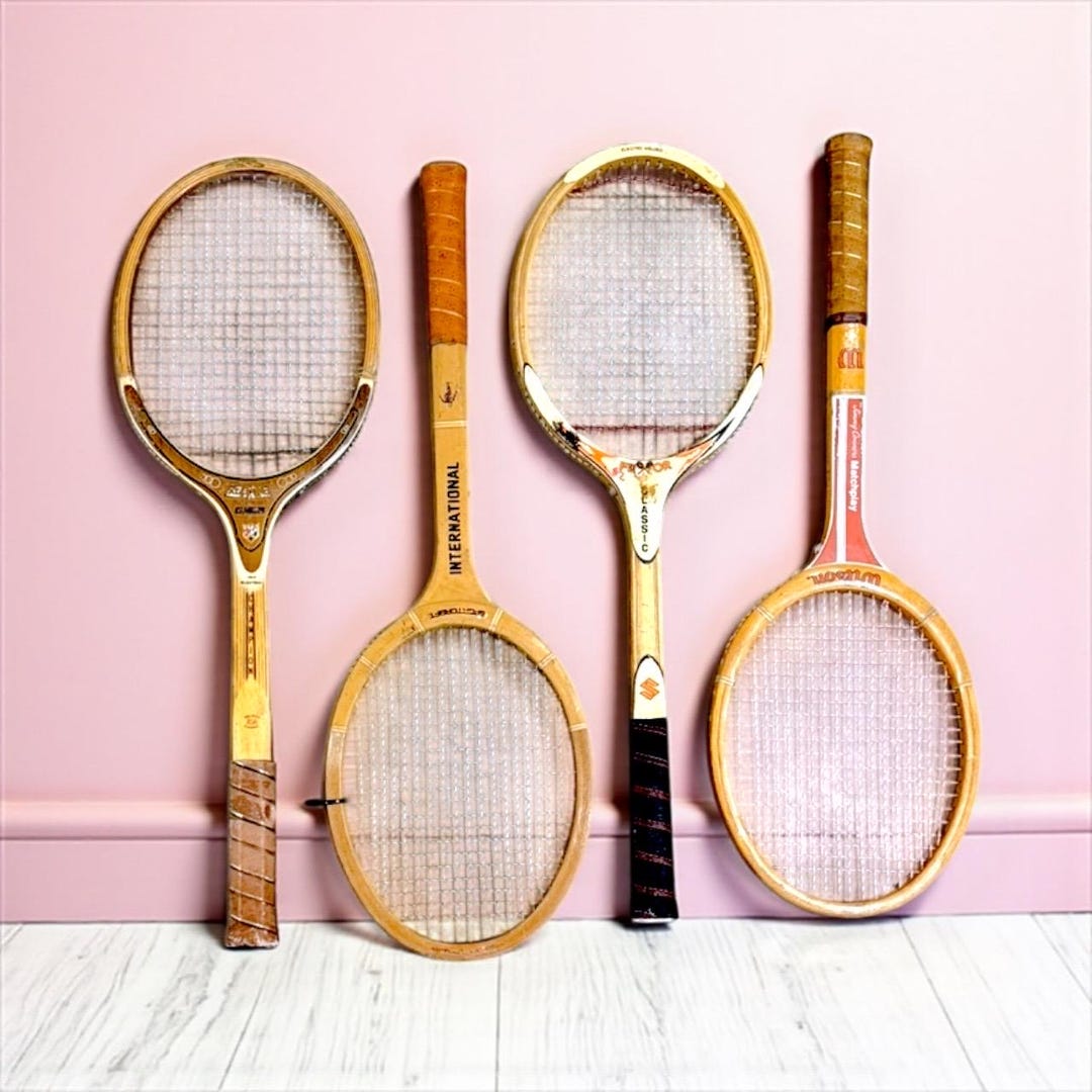 Il Racket Vintage Wooden Tennis Rackets -single {CHOICE} | for Decor | Spalding ...
