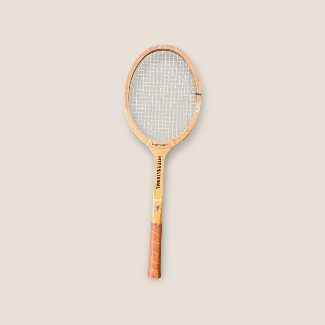 Organic Tennis Rackets Sportscraft International Vintage Wooden Tennis Racket | Natural Wood ...