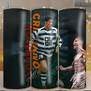 Envoltura de vaso de 20 oz de Cristiano Ronaldo PNG / Archivo de sublimación digital Siuuu Soccer Star / Descarga digital de envoltura de fútbol estilo anime /